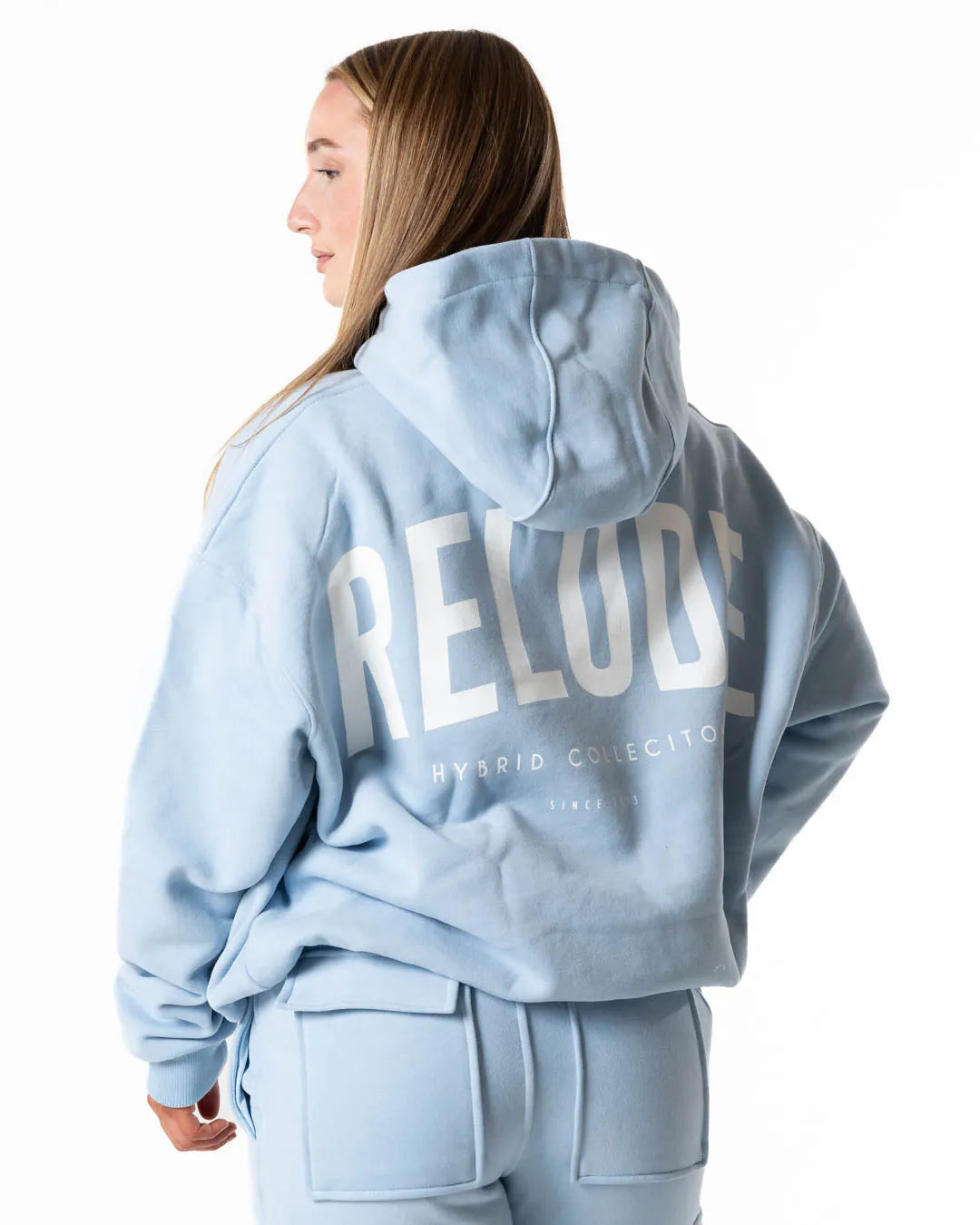 Hybrid Oversized Hoodie - Light Blue