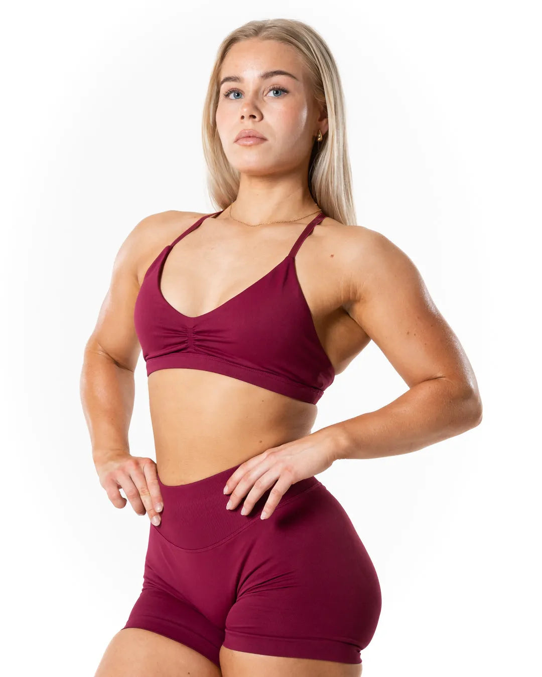 Aura Seamless Sports Bra - Cherry