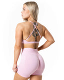 Aura Seamless Sports Bra - Light Pink