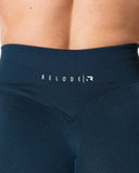 Hybrid Seamless Scrunch Flared Tights - Dark Navy