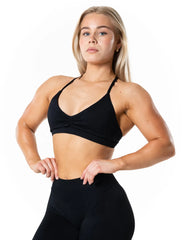 Aura Seamless Sports Bra - Black