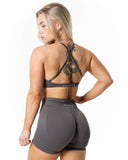 Aura Seamless Sports Bra - Earth Grey