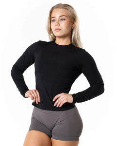 Aura Peach Longsleeve - Black