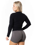 Aura Peach Longsleeve - Black