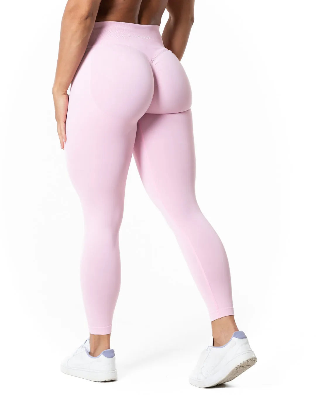 Aura Seamless Scrunch Tights - Light Pink