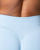 Aura Seamless Scrunch Tights - Light Blue