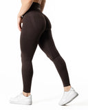 Hybrid Seamless Tights - Espresso Brown