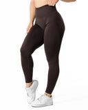 Hybrid Seamless Tights - Espresso Brown