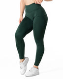 Hybrid Seamless Tights - Pine Green