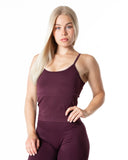 Hybrid Seamless Tank Top - Fig Red