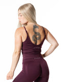 Hybrid Seamless Tank Top - Fig Red