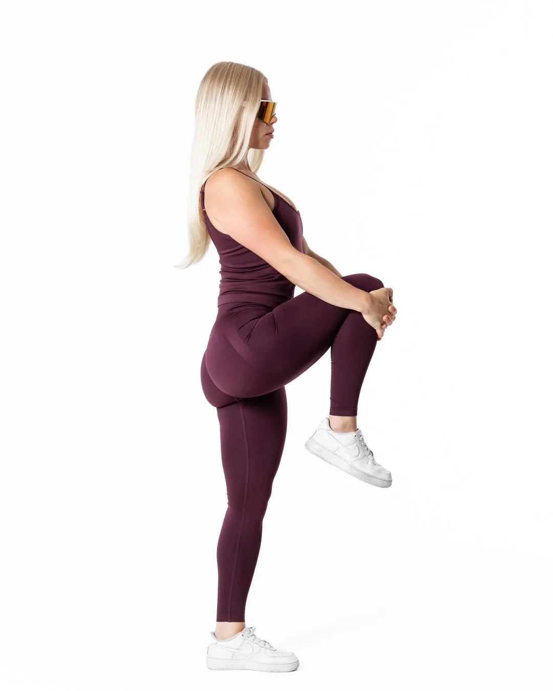 Hybrid Seamless Tank Top - Fig Red