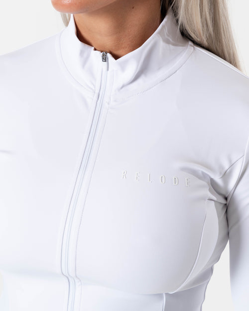 Clean Zip Longsleeve - White