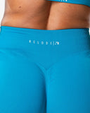 Aura Seamless Scrunch Shorts - Aqua