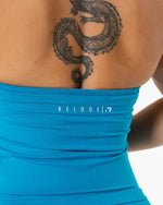 Aura Seamless Halterneck Top - Aqua