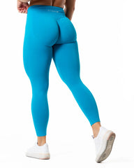 Aura Seamless Scrunch Tights - Aqua