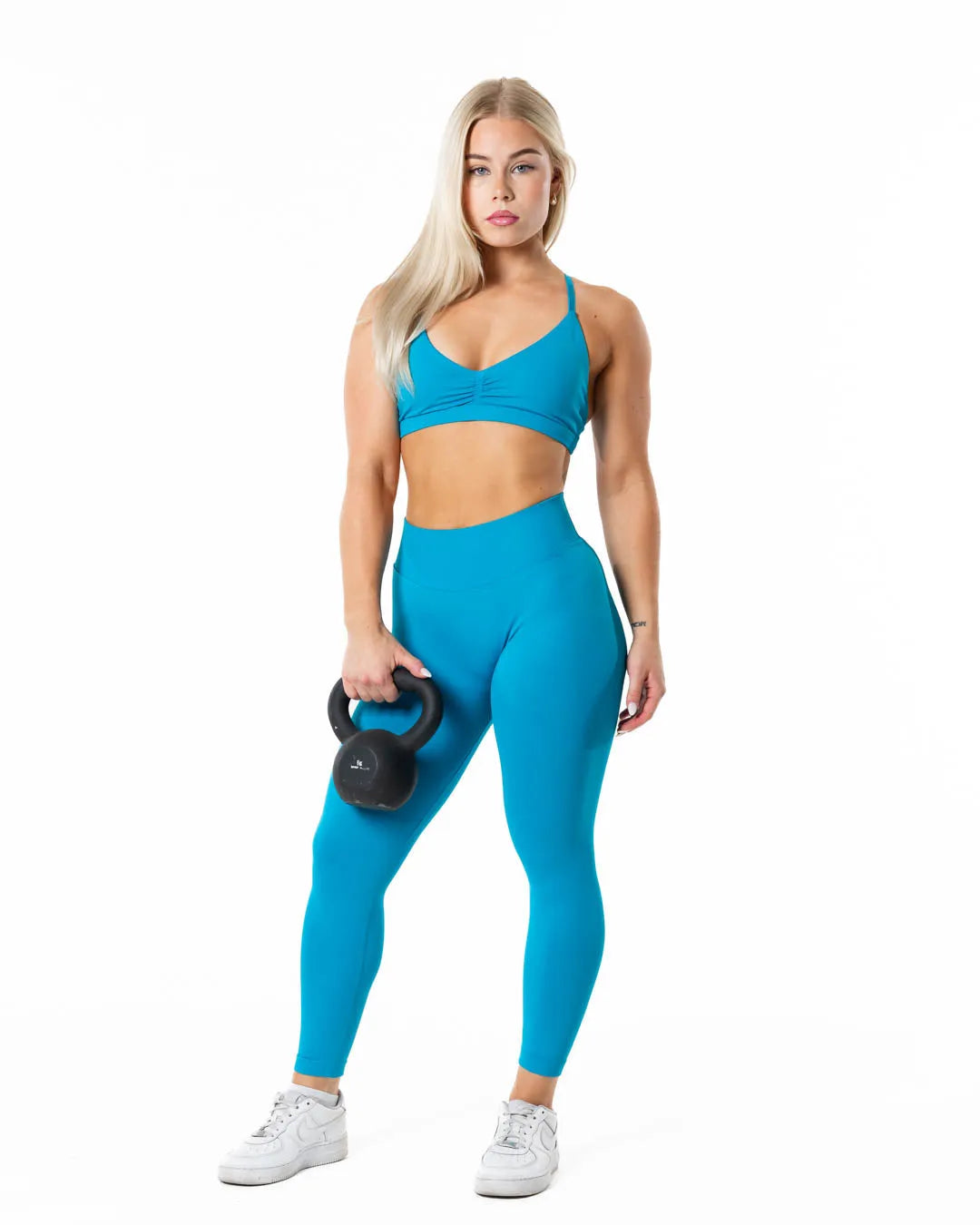Aura Seamless Sports Bra - Aqua