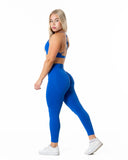Aura Seamless Scrunch Tights - Cobalt