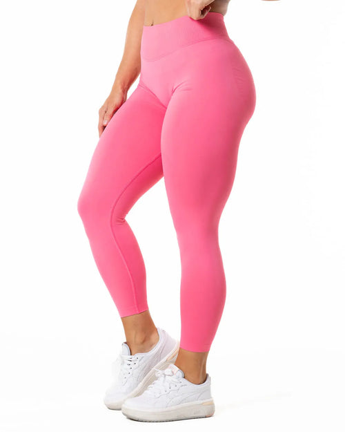 Aura Seamless Scrunch Tights - Blush Pink