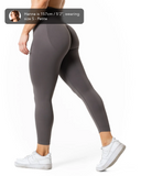 Aura Seamless Scrunch Tights - Earth Grey