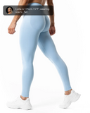 Aura Seamless Scrunch Tights - Light Blue