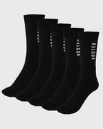 Training Socks 5-pack - Svart - RELODE.™